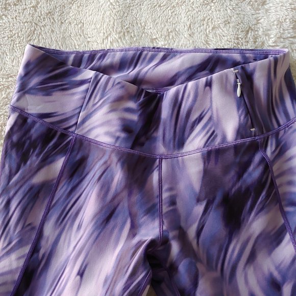 Calia by Carrie Underwood cropped yoga pant leggings in purple swirl size Large - Picture 5 of 10